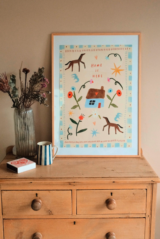 'Home Is Here' A3 Print