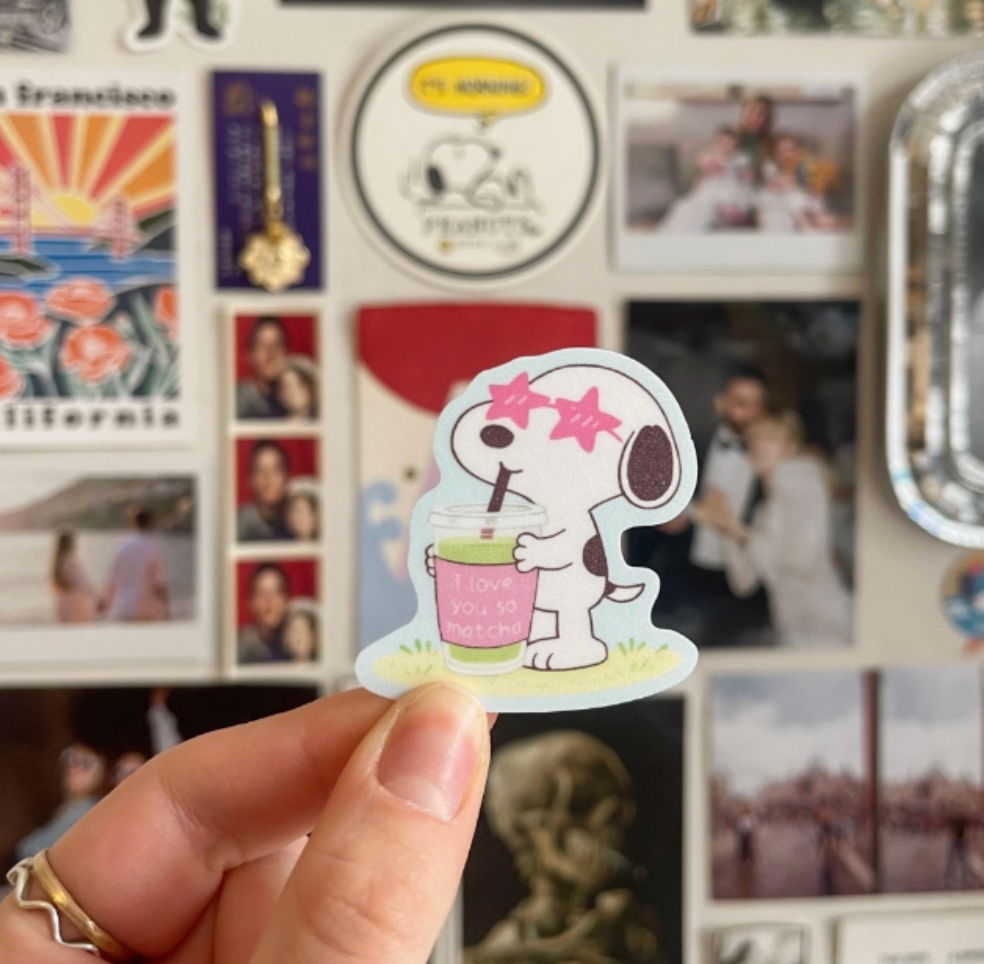 'Love You So Matcha' Snoopy Summer Sticker