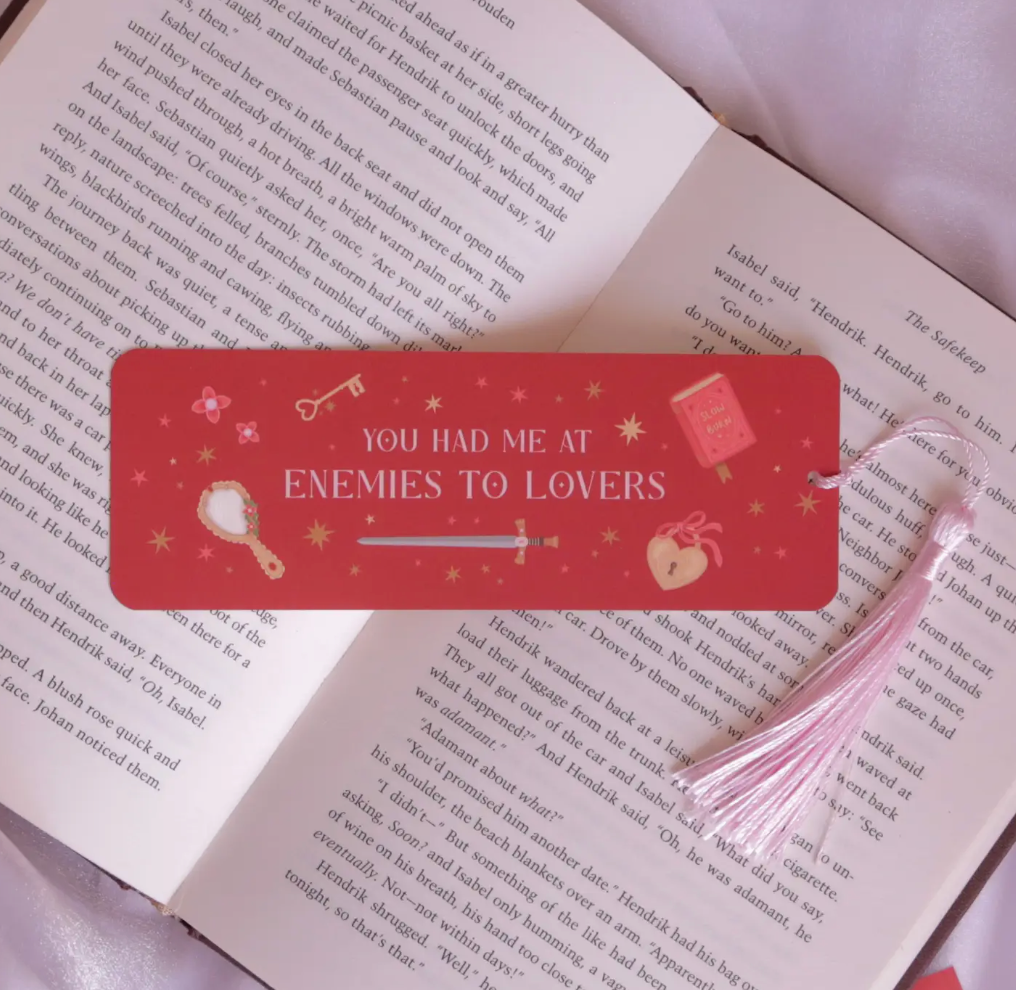 Enemies To Lovers Illustrated Tassel Bookmark