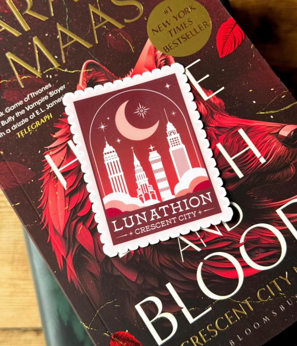 Lunathion Crescent City Bookish Stamp Sticker