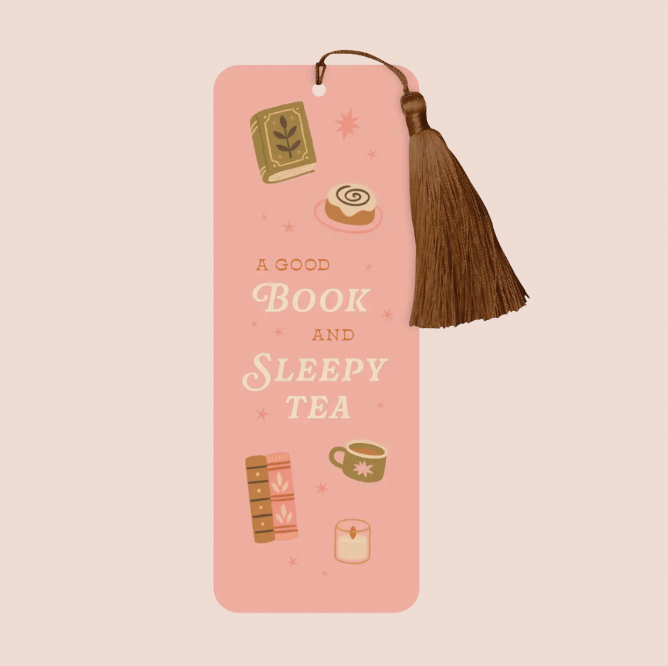 'Good Book And Sleepy Tea' Bookmark
