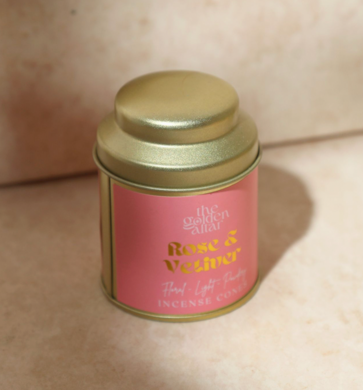 Rose & Vetiver - Incense Cone Tin