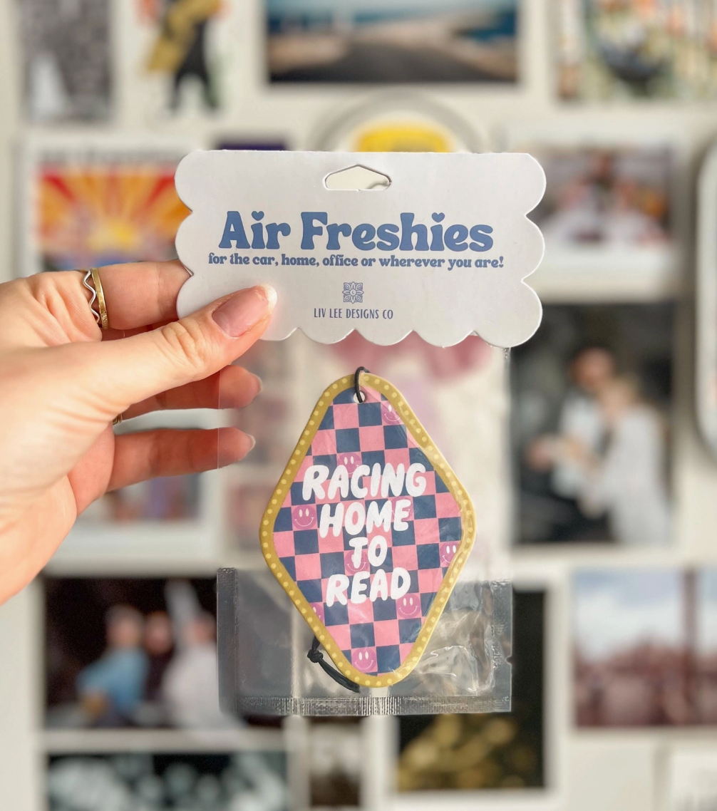'Racing Home To Read' Bookish Car Air Freshener
