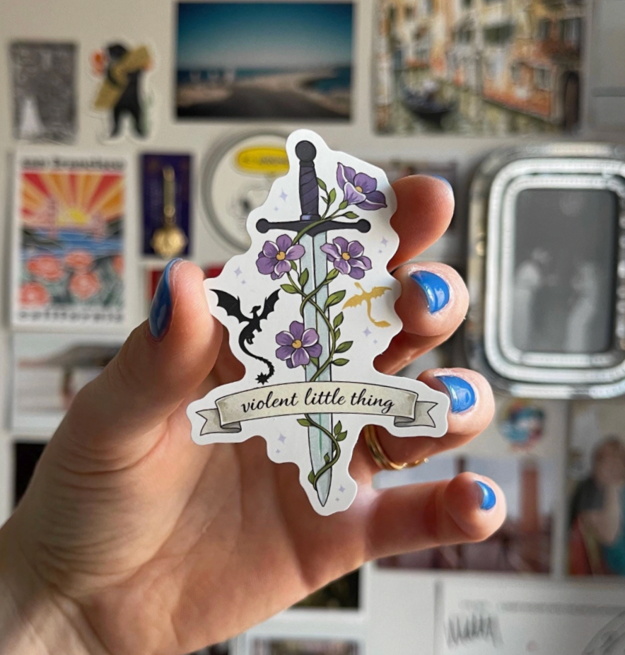 Violent Little Thing Fourth Wing Bookish Sword Sticker