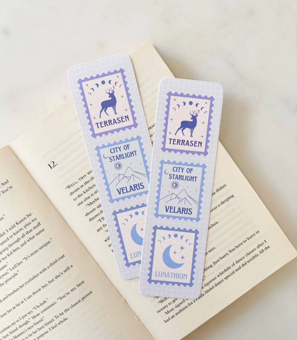 Fantasy Cities Stamps Tassel Bookmark