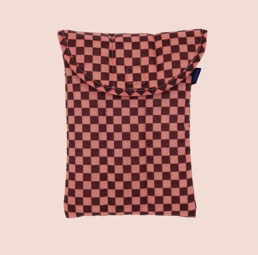 BAGGU Checkered Puffy Tablet Sleeve