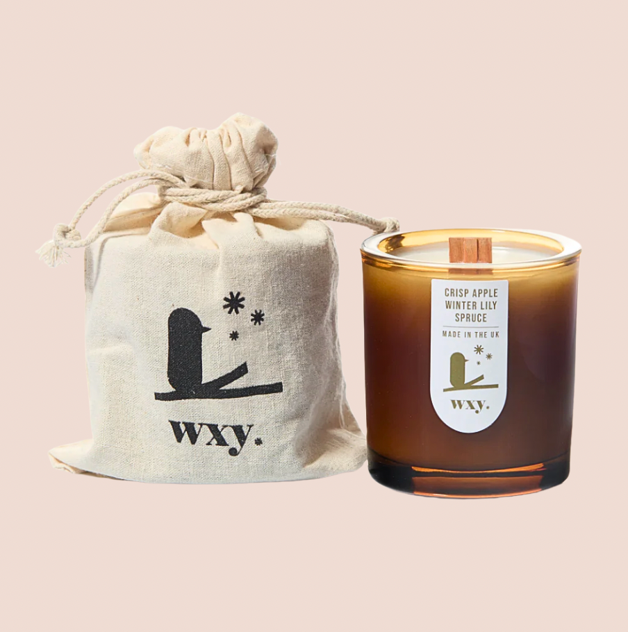 WXY Big Amber Candle – Crisp Apple, Winter Lily + Spruce