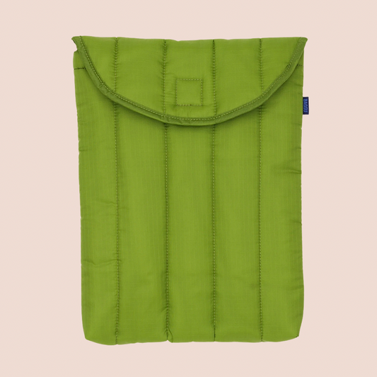BAGGU Green Juice Puffy Laptop Sleeve
