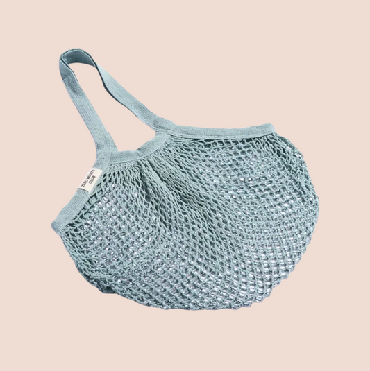 Organic Mesh Shopper Bag in Blue