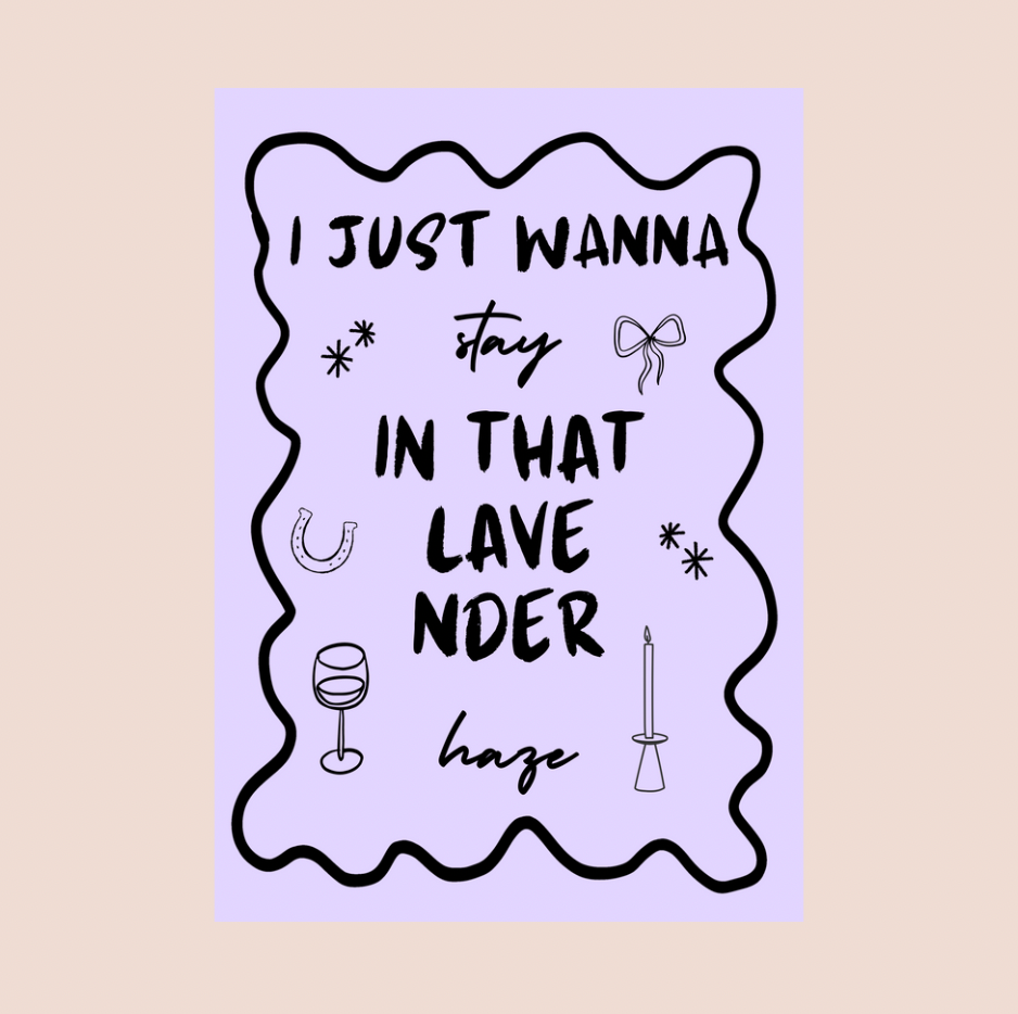 Taylor Swift Lavender Haze A4 Print