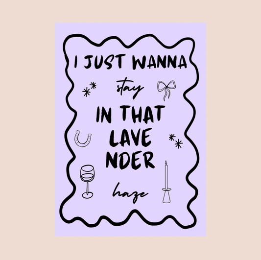 Taylor Swift Lavender Haze A4 Print