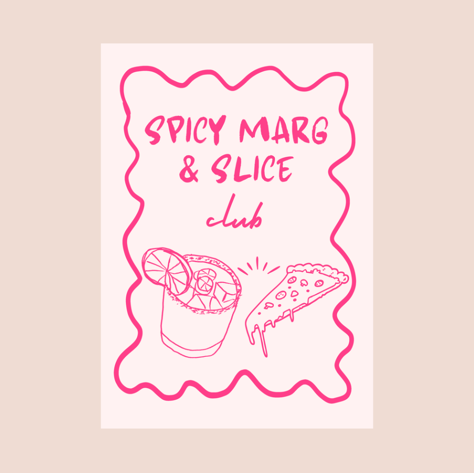 Spicy Margs Pizza Club A4 Print