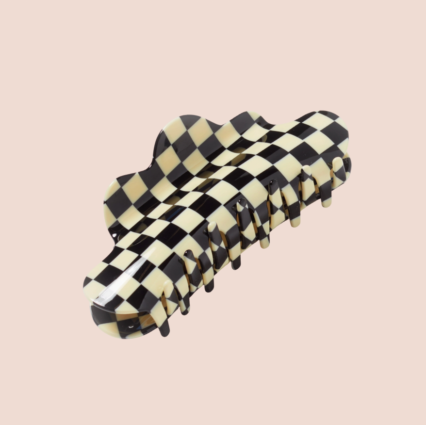 CHUNKS Nimbus Hair Claw in Black & White Checkered
