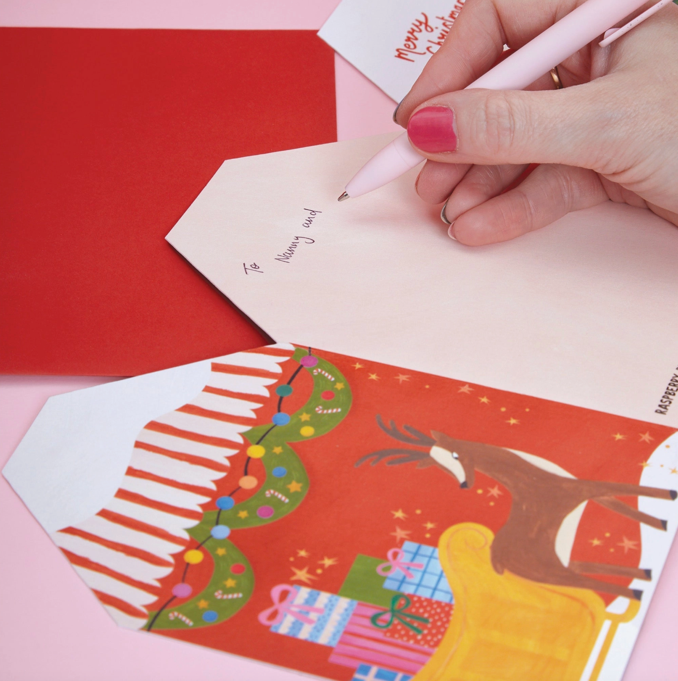 Merry Christmas 3-D Town Christmas Card