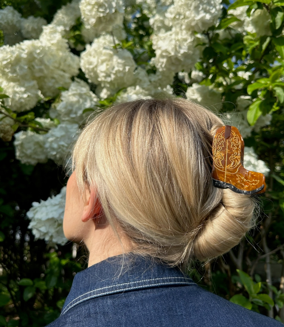 Cowboy Boot Hair Claw Clip
