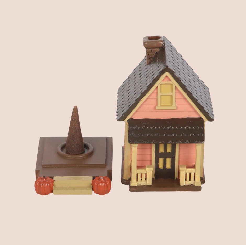 Autumn Pumpkin House Incense Cone Holder