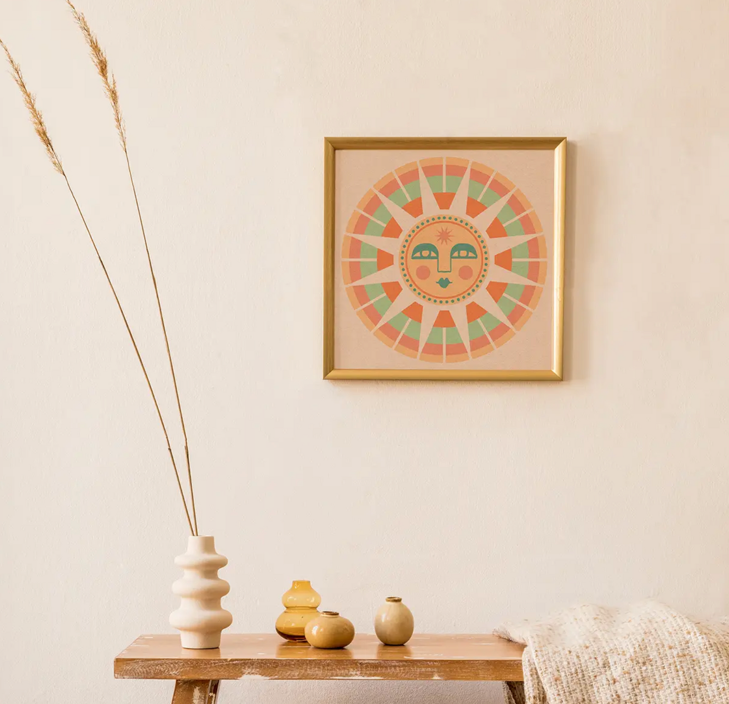 Sun Face 12 x 12 Print