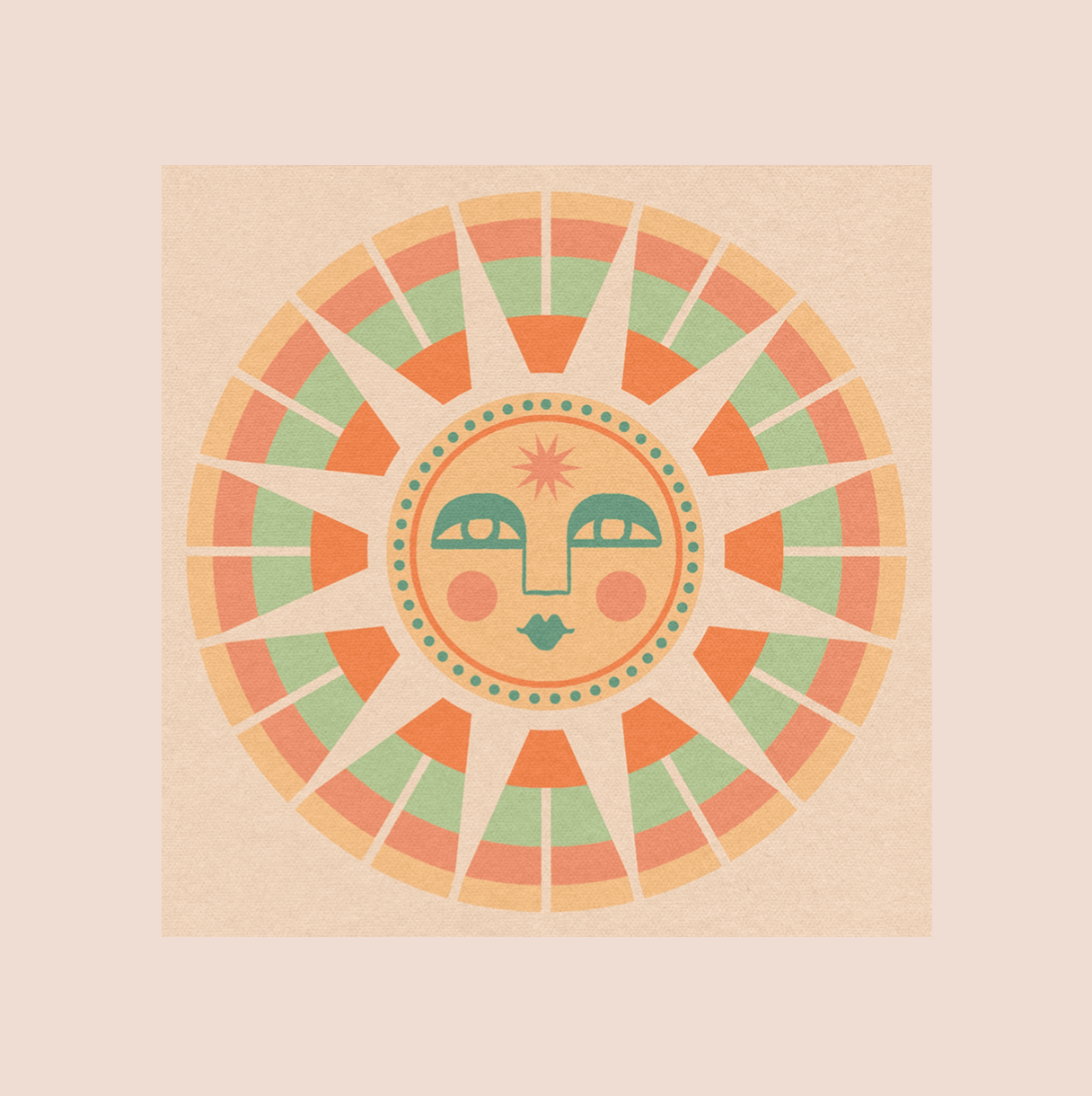 Sun Face 12 x 12 Print