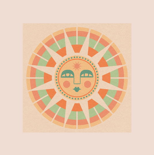 Sun Face 12 x 12 Print