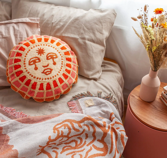 The Sun Embroidered Cushion