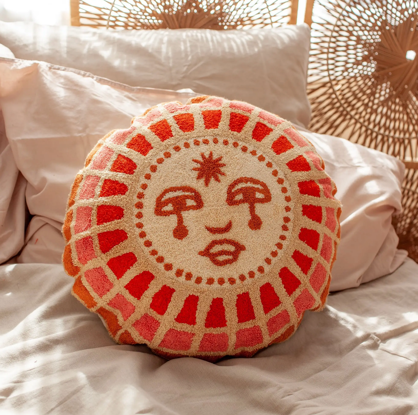 The Sun Embroidered Cushion