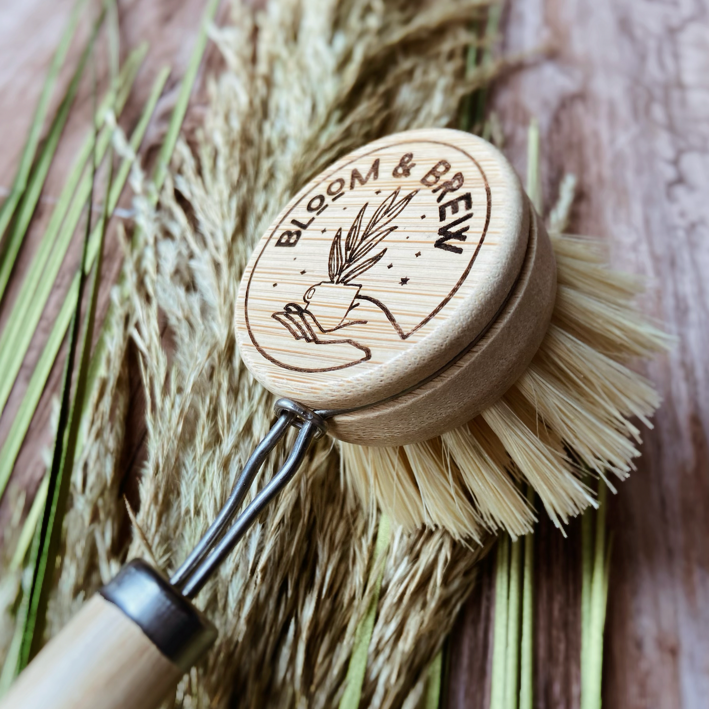 Long Handled Bamboo Dish Brush