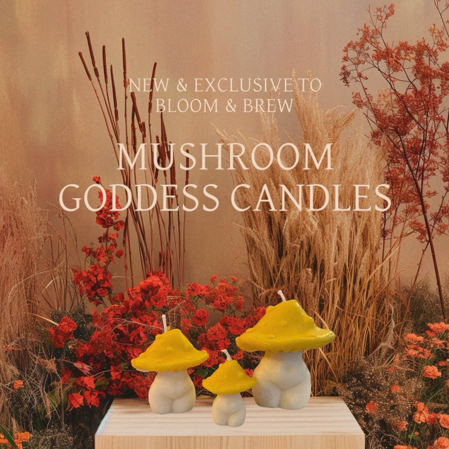 Medium Mushroom Goddess Candle