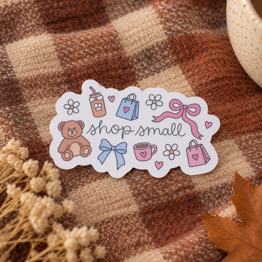 ‘Shop Small’ Cute Icons Sticker