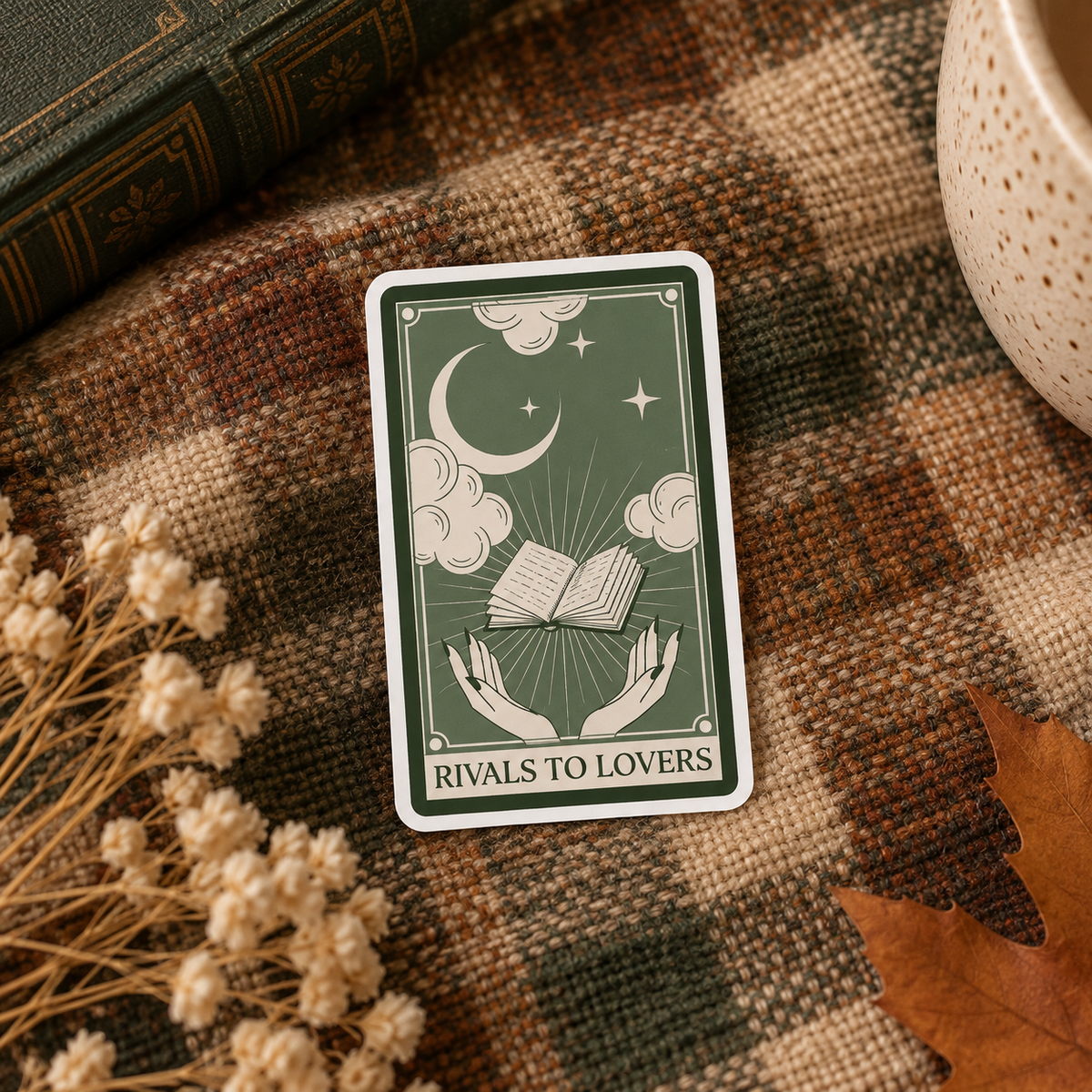 ‘Rivals To Lovers’ Mystical Tarot Card Bookish Sticker