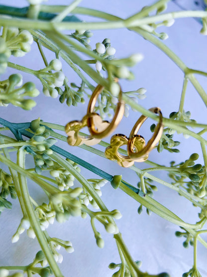 Meadow Gold Huggie Hoop Earrings