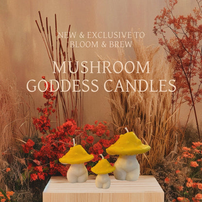 Large Mushroom Goddess Candle