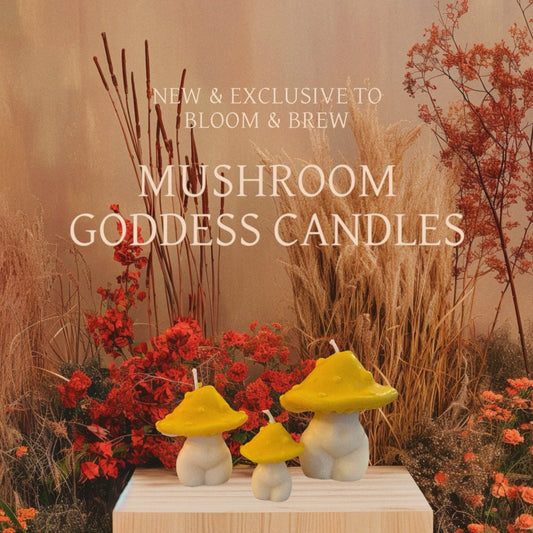 Small Mushroom Goddess Candle