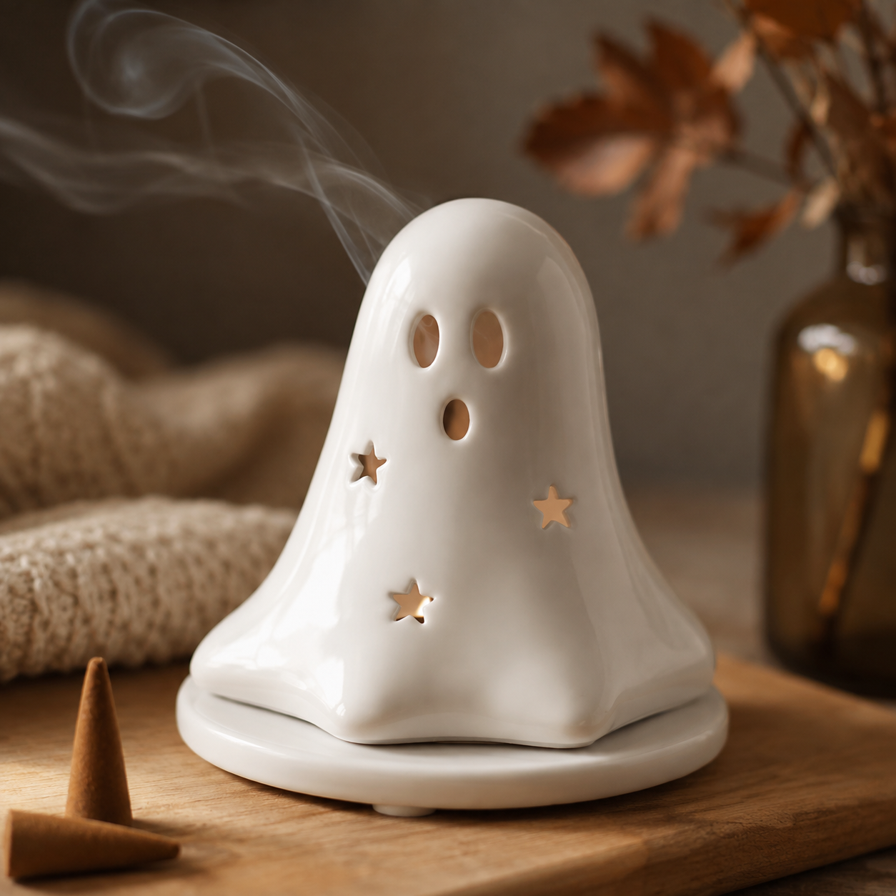 Ghost Tealight / Incense Cone Holder