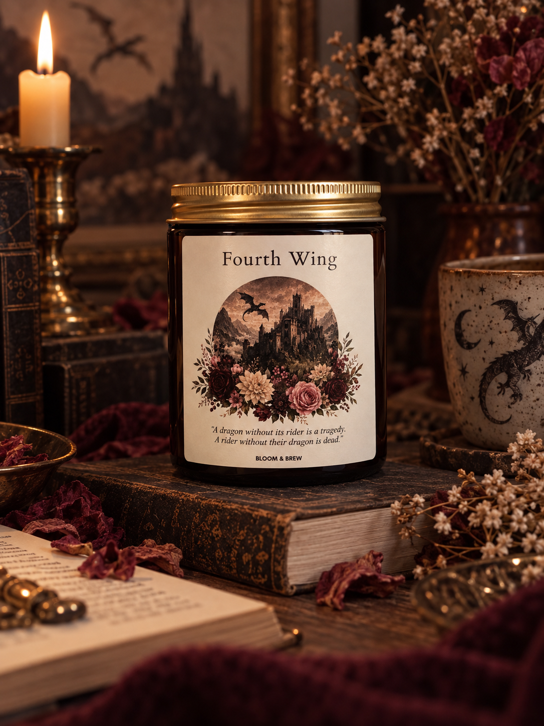 NEW Fourth Wing Bookish Candle