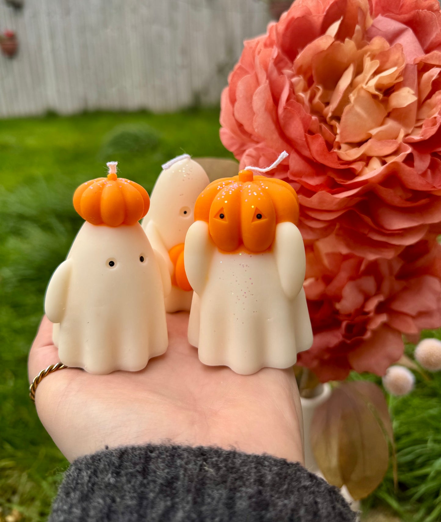 Ghost Pumpkin Candles