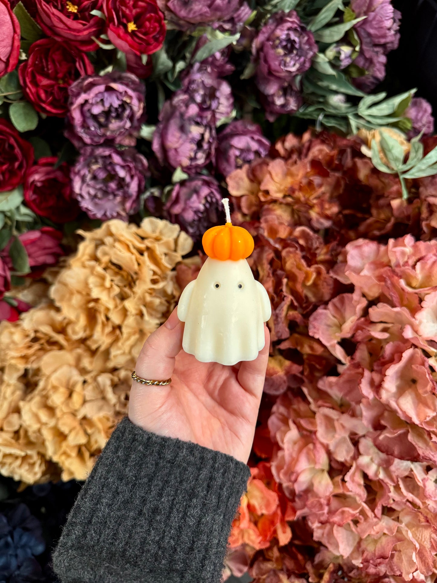 Ghost Pumpkin Candles