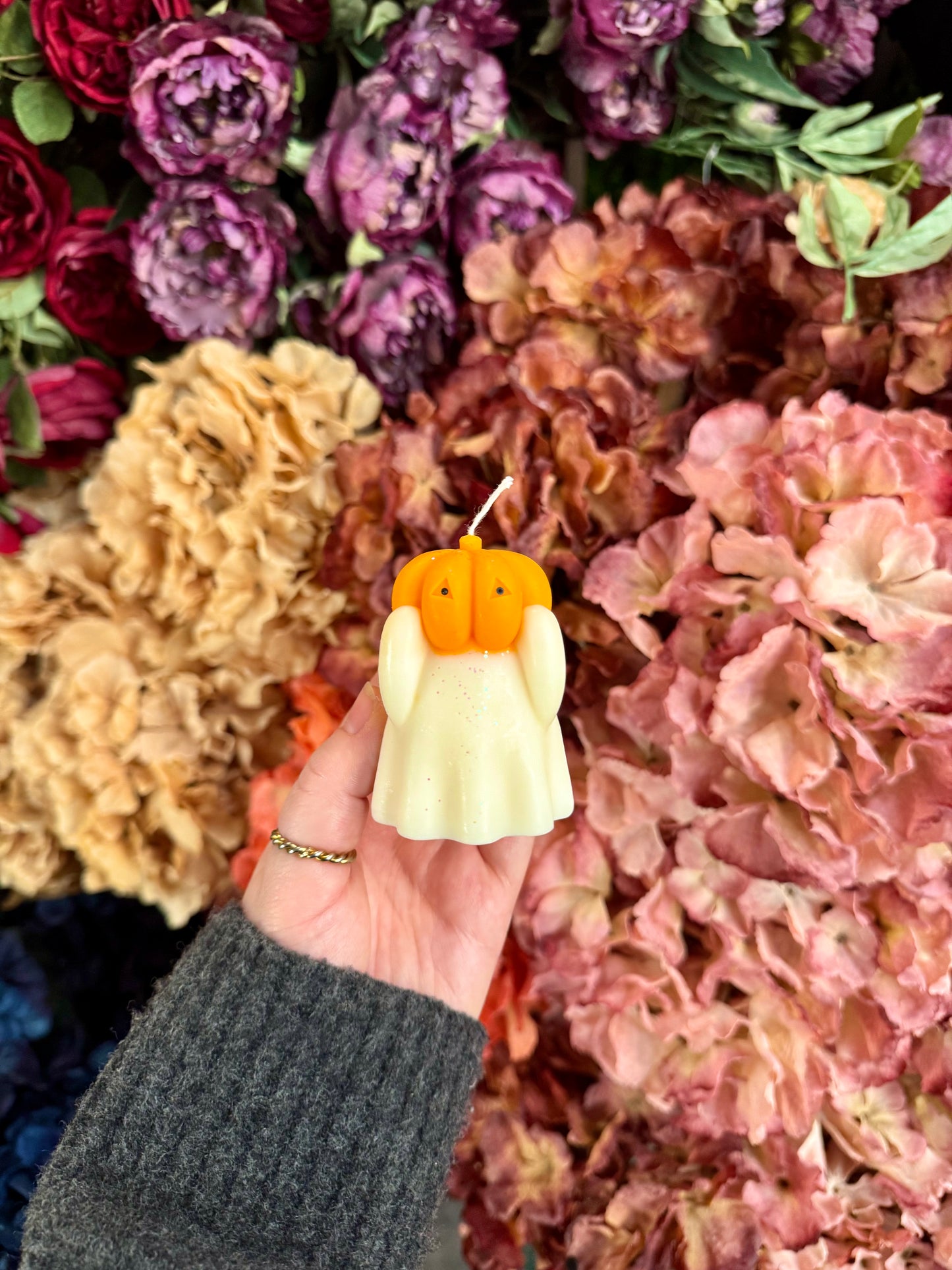Ghost Pumpkin Candles