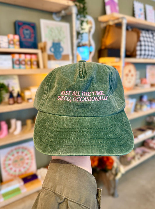 'Kiss All The Time. Disco, Occasionally' Harry Styles Embroidered Cotton Cap