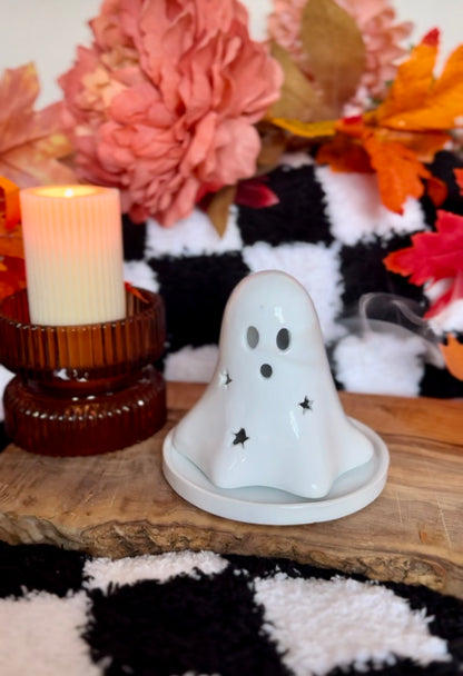 Ceramic Ghost Incense Holder