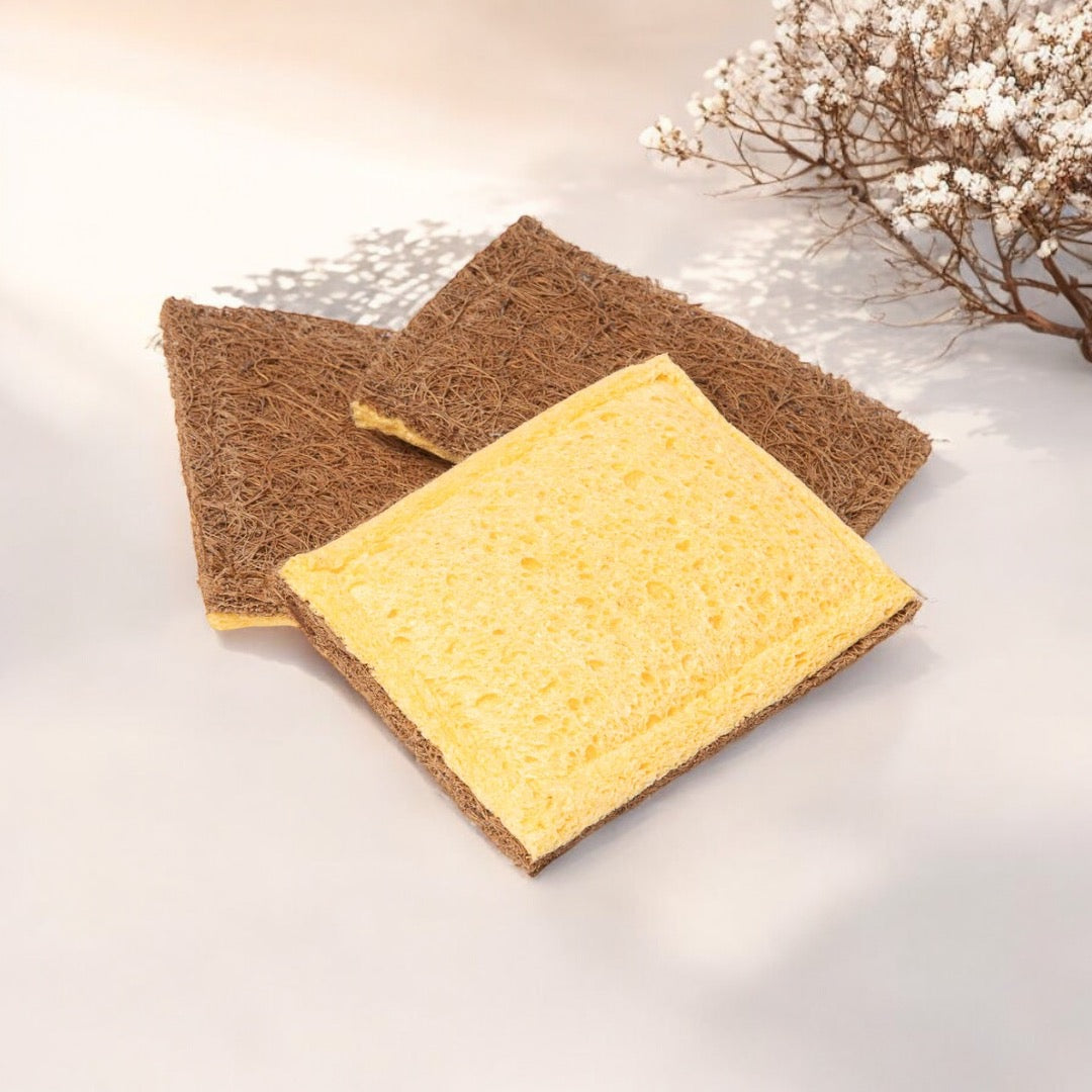 Two In One Natural Sponge Scourer