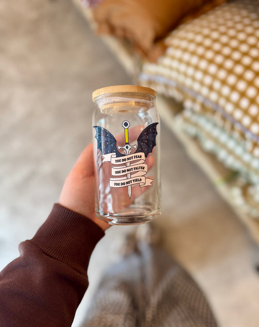 You Do Not Yield Iced Coffee Glass 16oz