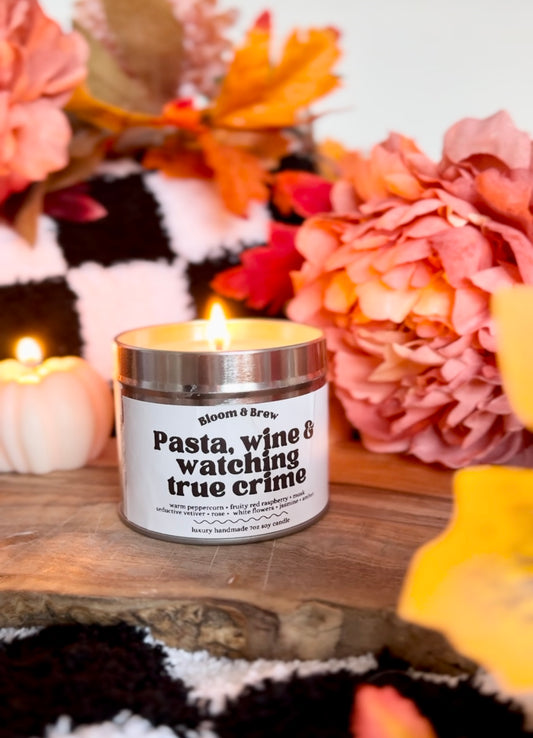 Pasta, Wine & True Crime Candle