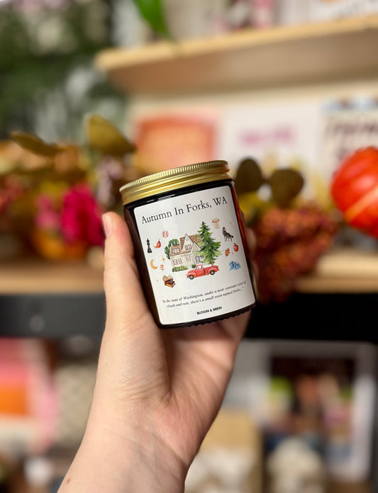'Autumn In Forks' Twilight Candle