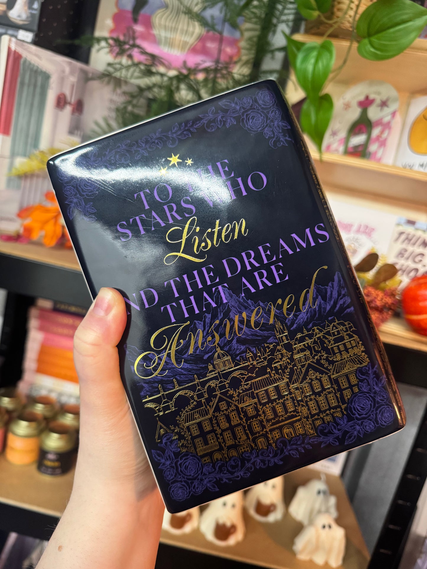 Imperfect Velaris Night Court ACOTAR Ceramic Book Vase