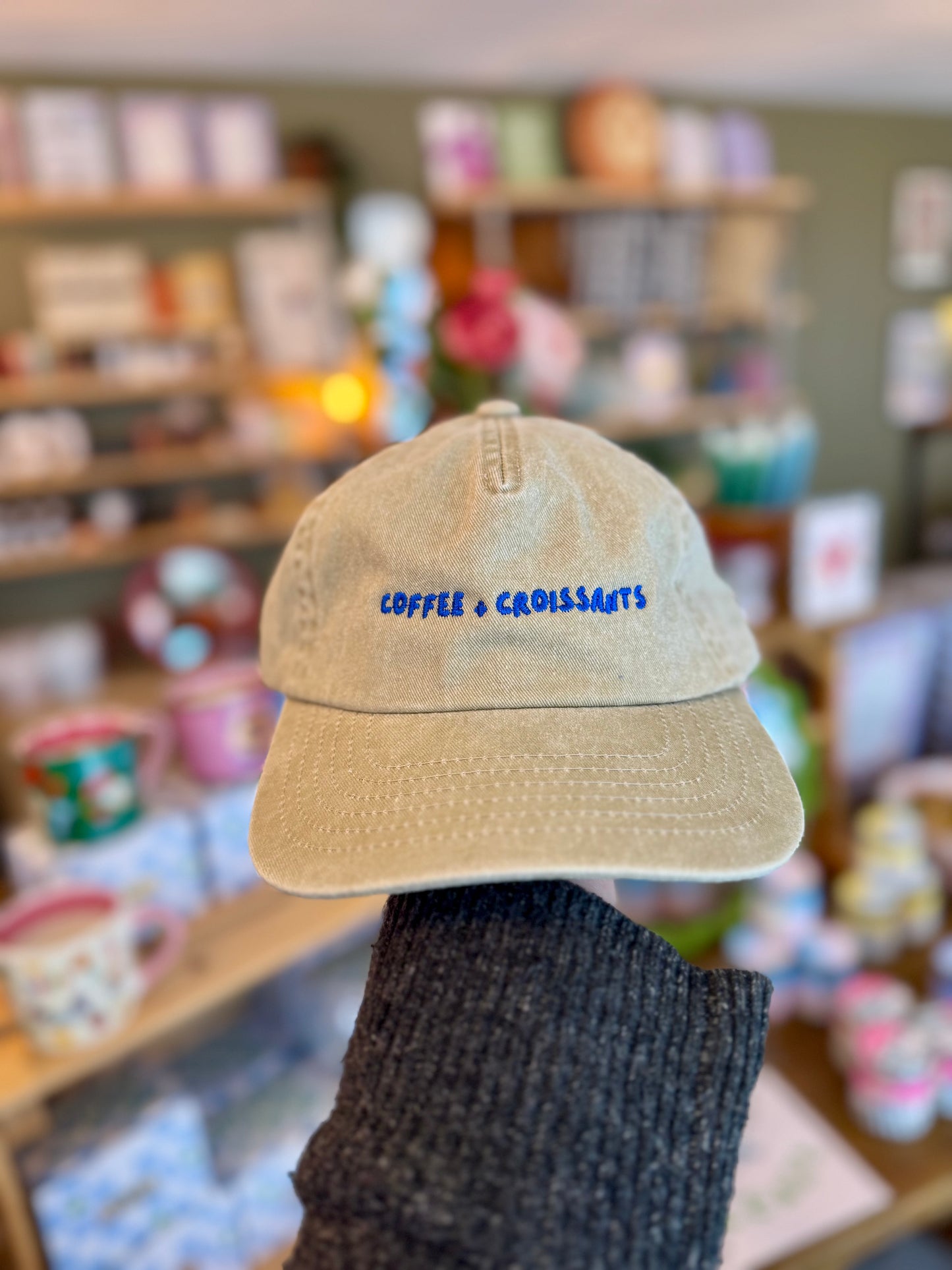 'Coffee & Croissants' 5 Panel Cotton Cap
