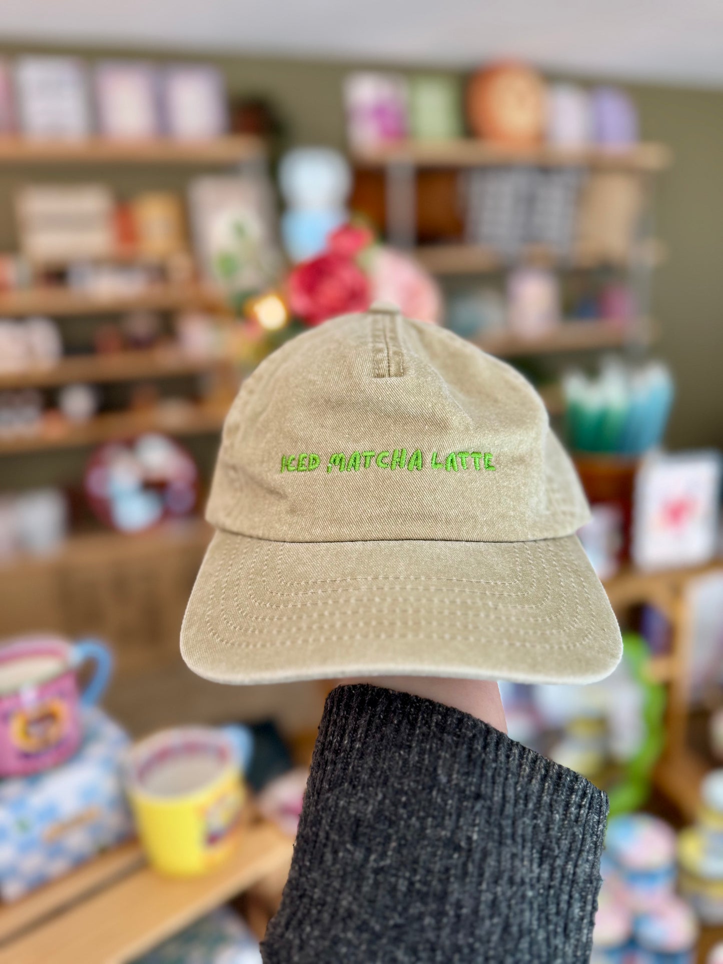 'Iced Matcha Latte' 5 Panel Cotton Cap