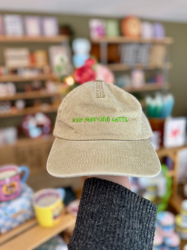 'Iced Matcha Latte' 5 Panel Cotton Cap