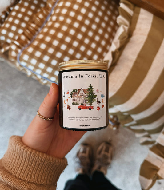 Autumn In Forks Twilight Candle