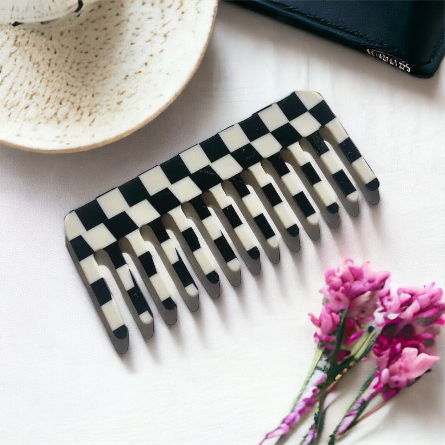 Eco Friendly Checkered Hair Comb