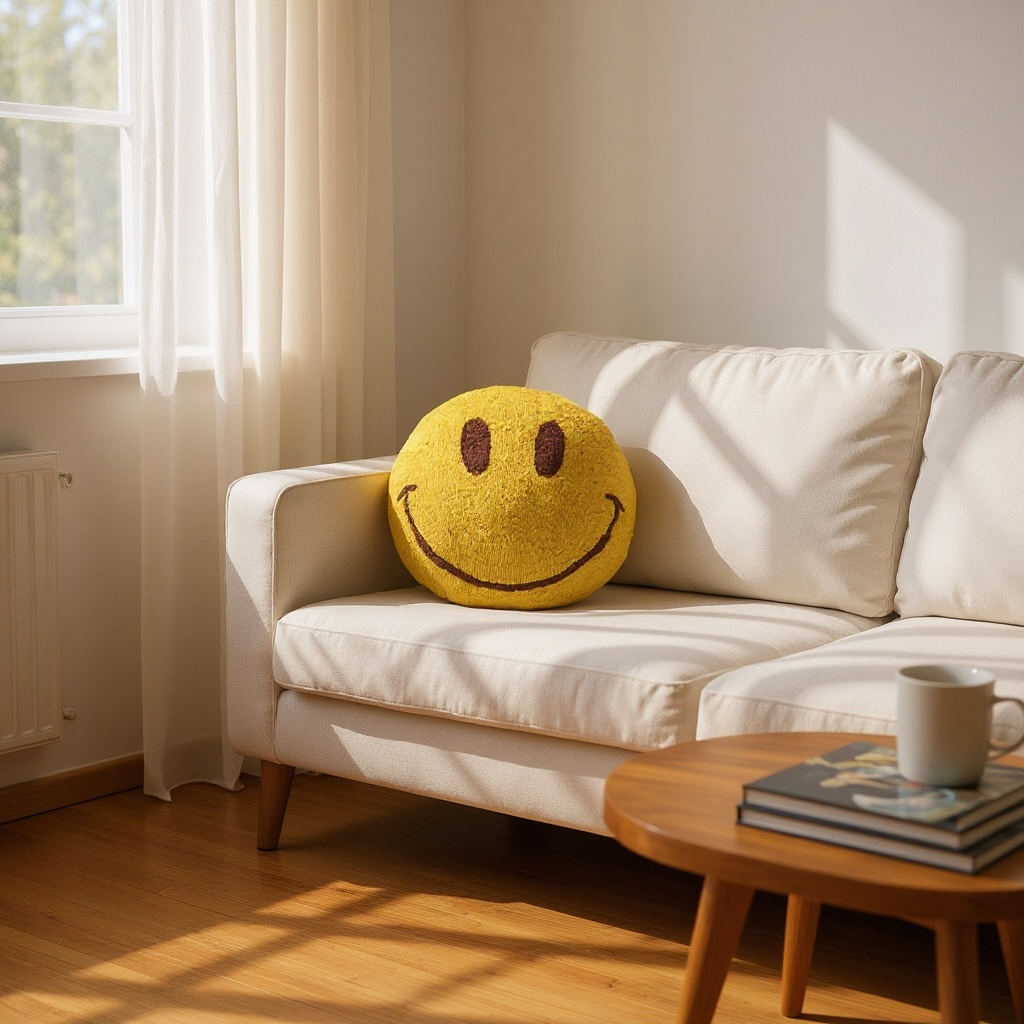 Smiley Wool Cushion